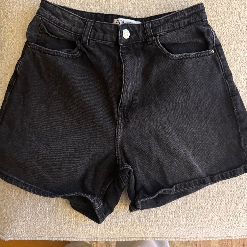 Zara Black Jean Shorts